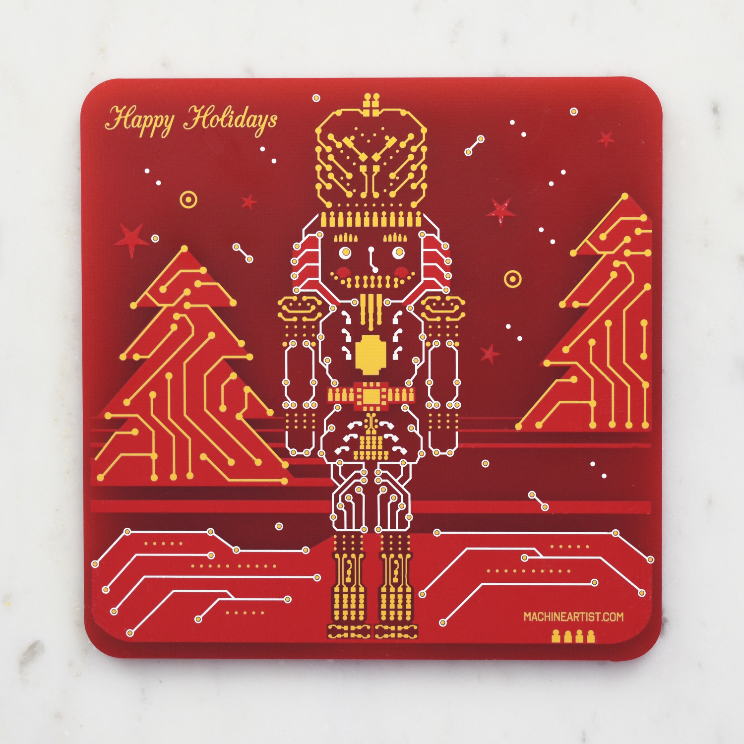 PCB Coasters Christmas